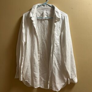 Babaton white button up shirt